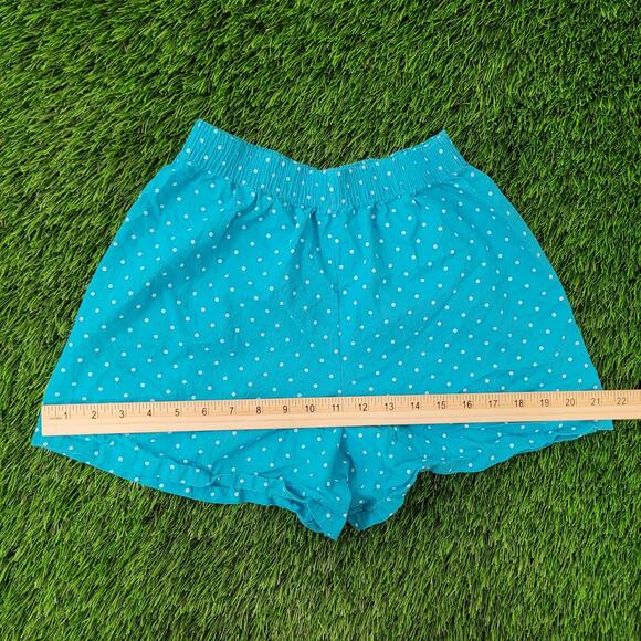 Vintage 80s Polka-Dot Boxer Shorts Womens S/M Blue - Picture 6 of 12